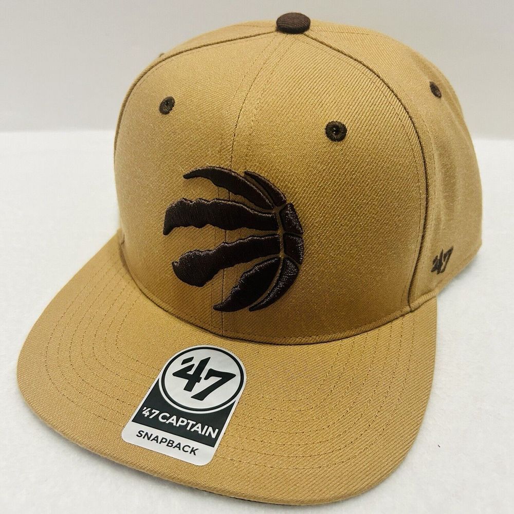 '47 Brand Toronto Raptors Toffee Captain Snapback Hat‎ Cap Adjustable Brown NBA
